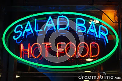 Neon restaurant sign