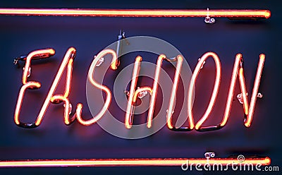 Neon sign for fashion