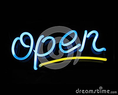 Neon sign open