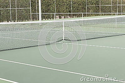 Net and tennis court