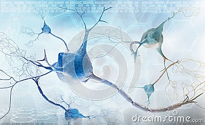 Neurons and nervous system - abstract background