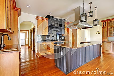 New construction luxury home interior.Kitchen with beautiful details.