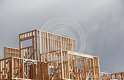 New Construction Open Frame Building background