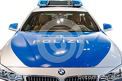 New modern model of German police duty patrol BMW