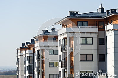 New modern terraced houses