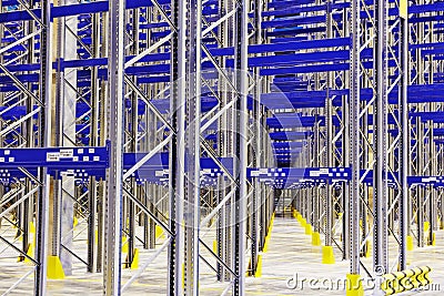 New modern warehouse rack