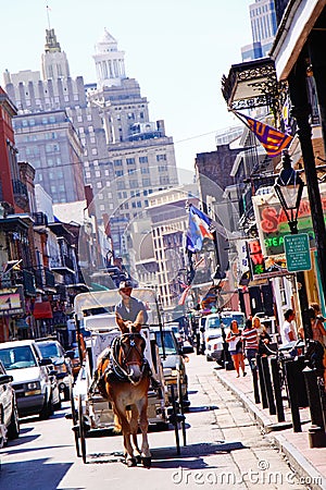 New Orleans Bourbon Street Carriage