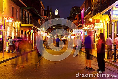 New Orleans, Bourbon Street at Night