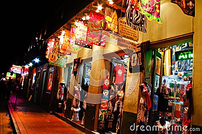 New Orleans Colorful Bourbon Street Souvenirs