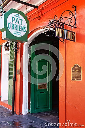 New Orleans Pat OBriens Bar Open Door