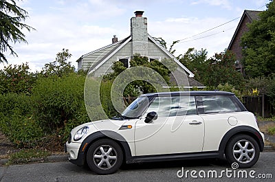 New small car old house