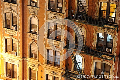 New York City Apartment Building Close up