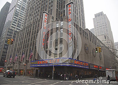 New York City landmark, Radio City Music Hall in Rockefeller Center