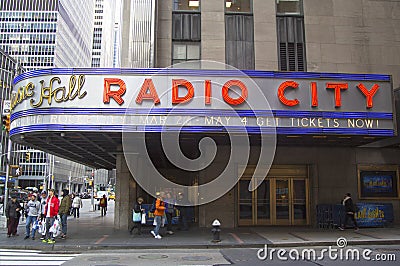 New York City landmark, Radio City Music Hall in Rockefeller Center