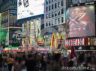 New York City Manhattan Time Square night