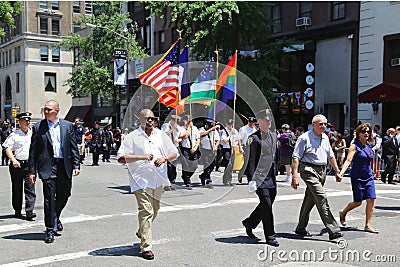 The New York City Police Commissioner William Bratton participates at LGBT Pride Parade in New York City