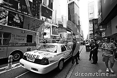 New York City police officers on a street