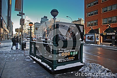 New York City subway corner