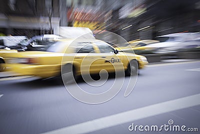 New York City Taxi Blur