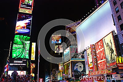 New York City Times Square White Copy Space