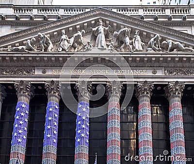 New York Stock Exchange in Christmas