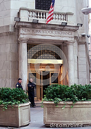 New York stock exchange entrance