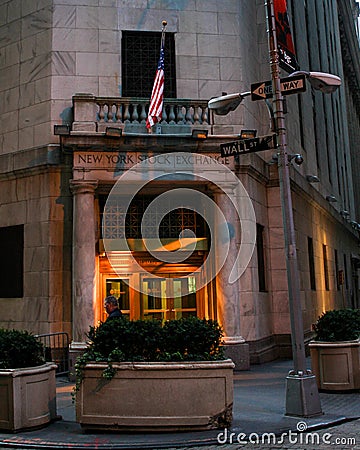 The New York Stock Exchange, Wall St.