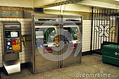 New York Subway Station Ticket Kiosk