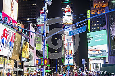 NEW YORK, US - NOVEMBER 22: Busy Times Square at night. November