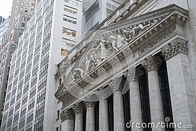 NEW YORK, US - NOVEMBER 22: Facade of the New York Stock Exchang