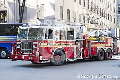 NEW YORK, US - NOVEMBER 23: Famous New York fire engine in stree