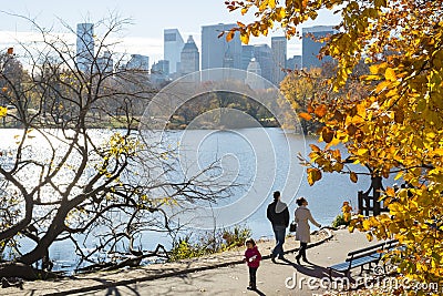 NEW YORK, US - NOVEMBER 23: Manhattan skyline with Central Park