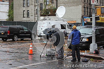 News Crew NYC after Hurricane Sandy