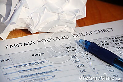 NFL fantasy football draft cheat sheet