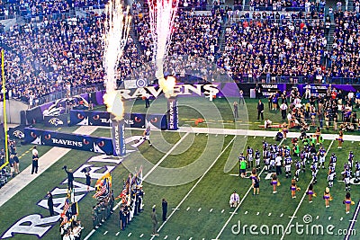 NFL Football Flags, Flames and Fireworks!