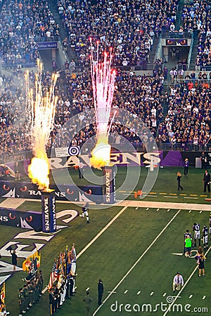 NFL Football Pre Game Fireworks!