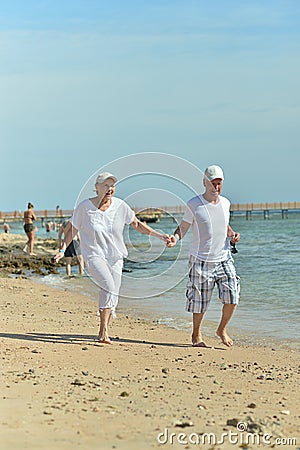 Nice old couple at resort
