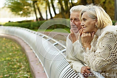 Nice old couple standing