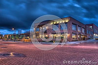 Night time picture of Founders Brewing Company