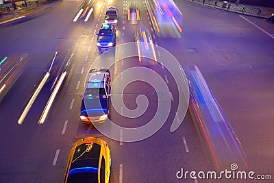 Night traffic in Shanghai