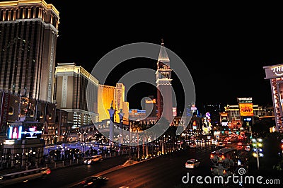 Night view of Las Vegas Strip