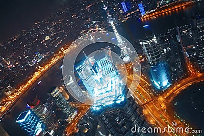 Night view of Shanghai City