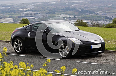 Nissan Sports Car on Hill Top