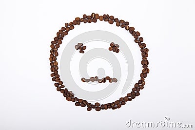 no emotion smiley coffee laid out beans 31237391