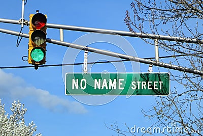 No Name Street Named Road Direction Traffic Sign