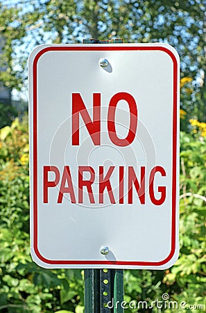 No Parking sign