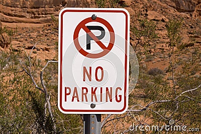 No parking sign