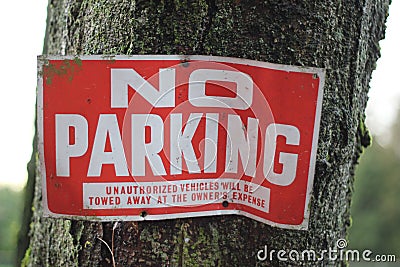 No parking sign