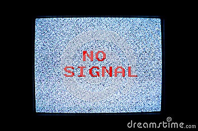 No signal TV screen