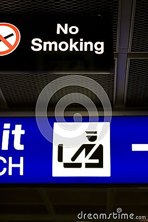 No Smoking Sign in Airport